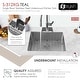 preview thumbnail 5 of 12, STYLISH 25 inch Stainless Steel 16G Undermount Kitchen Sink - 25" x 18" x 10"
