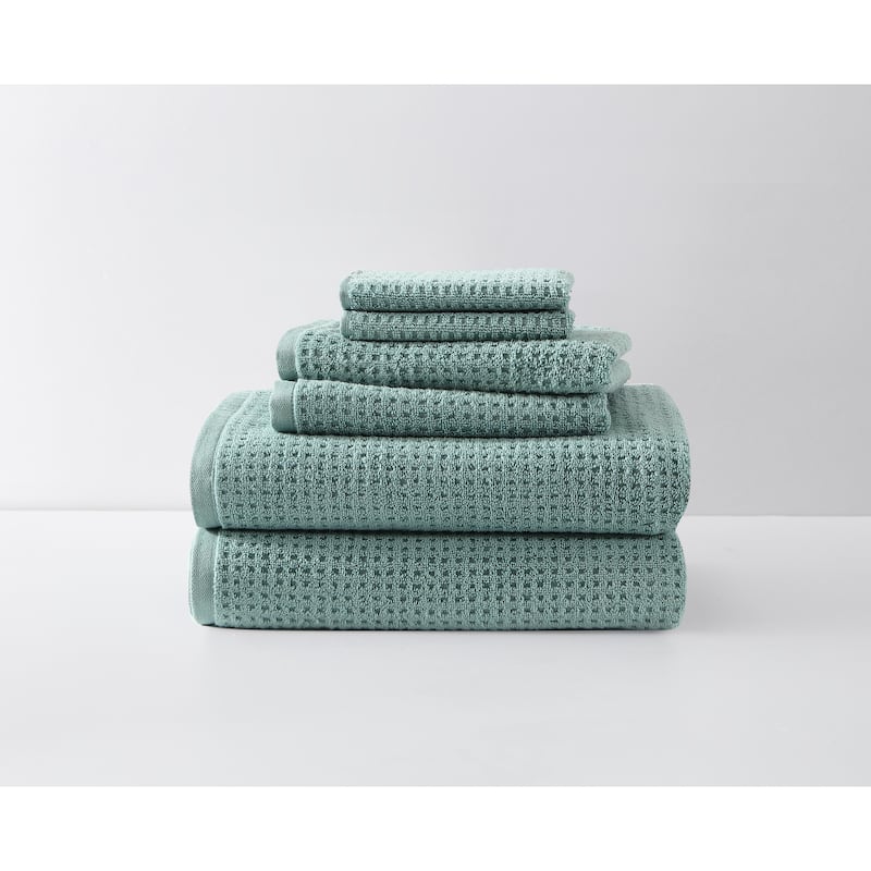 Tommy Bahama Northern Pacific Cotton Terry Towel Collection - 6 Piece Multi - Light Blue