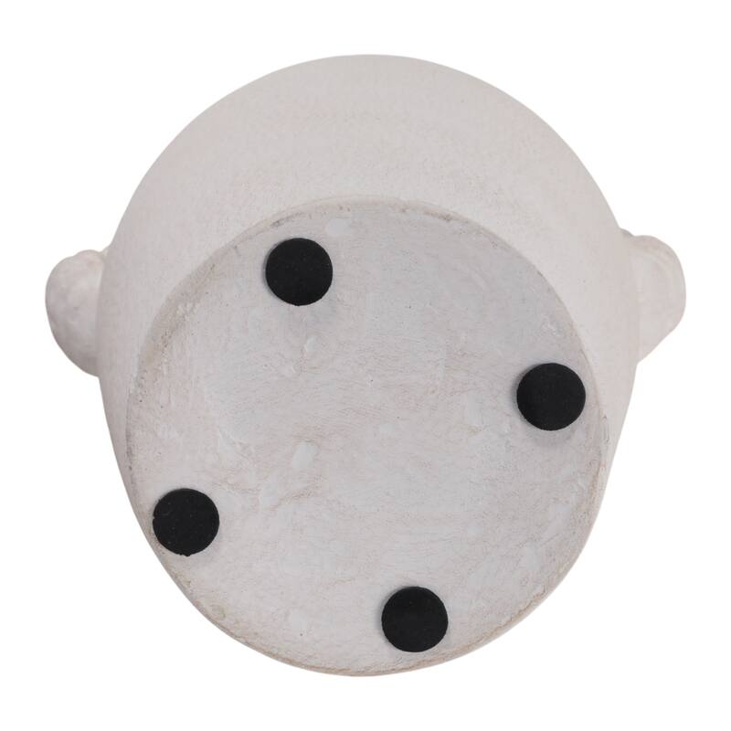 Decorative Textured Amphora Table Vase with Twisted Handles