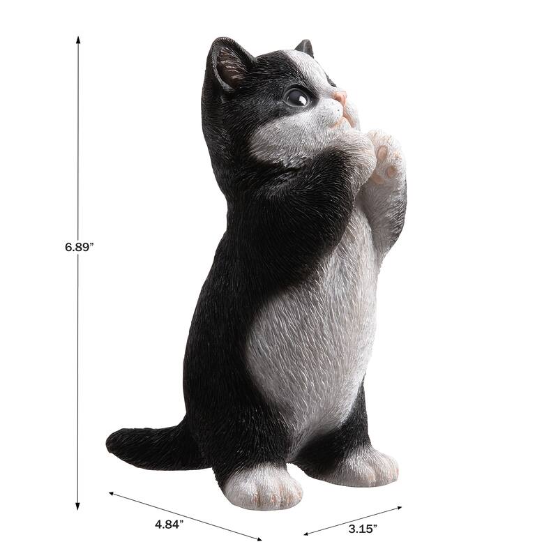 7" H Cow Cat Kitten Statue Praying