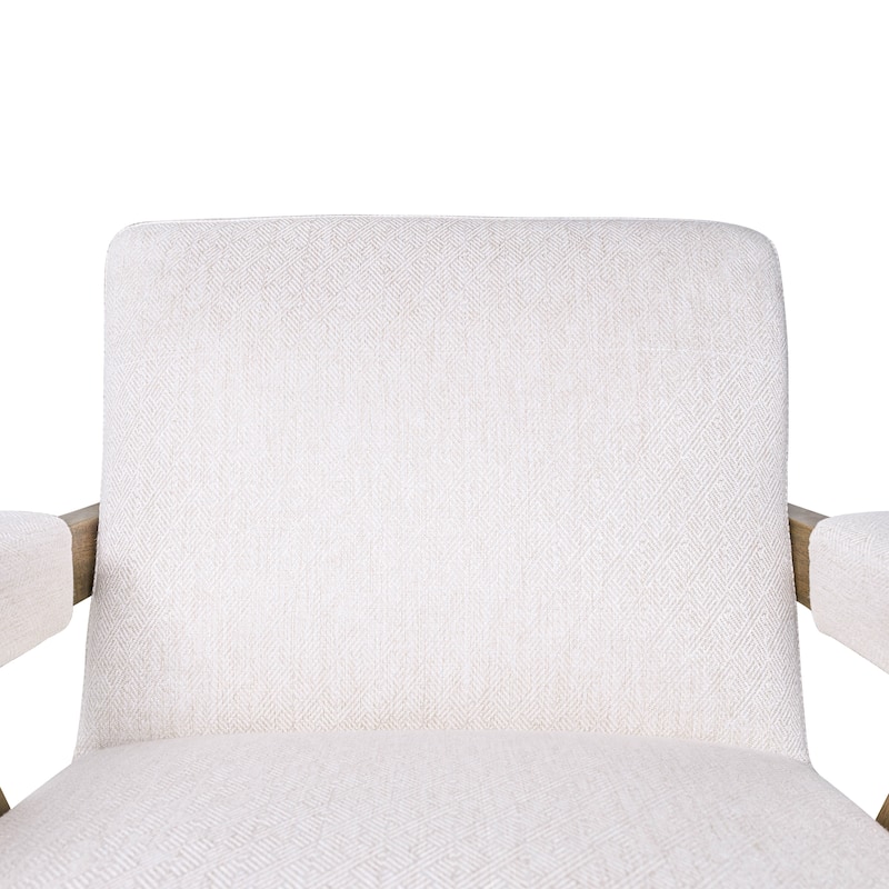 Sagebrook Home Modern Neutral Upholstered Armchair - 30" x 33" x 36"