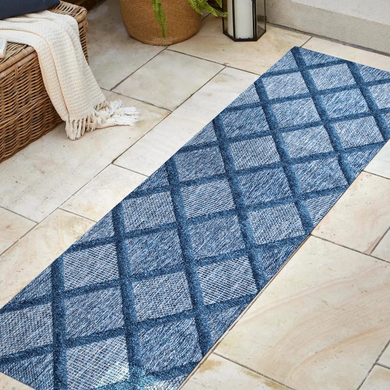 JONATHAN Y Talaia Diamond Trellis Indoor/Outdoor Area Rug