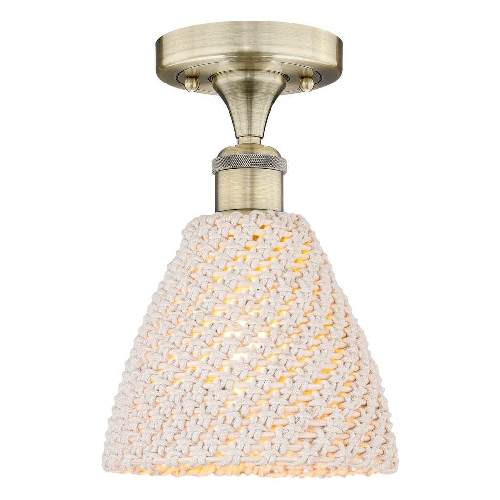 Innovations Lighting Endless Possibilities Edison - Bristol Natural - 1 Light 8" Semi-Flush Mount