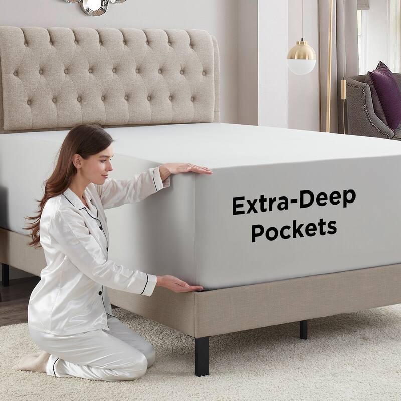 Empyrean Bedding Extra Deep Pocket Microfiber Fitted Sheet Set