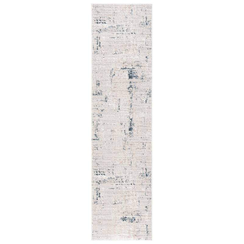 SAFAVIEH Parker Denise Glam Abstract Rug - 2' x 8' Runner - Taupe/Grey Blue