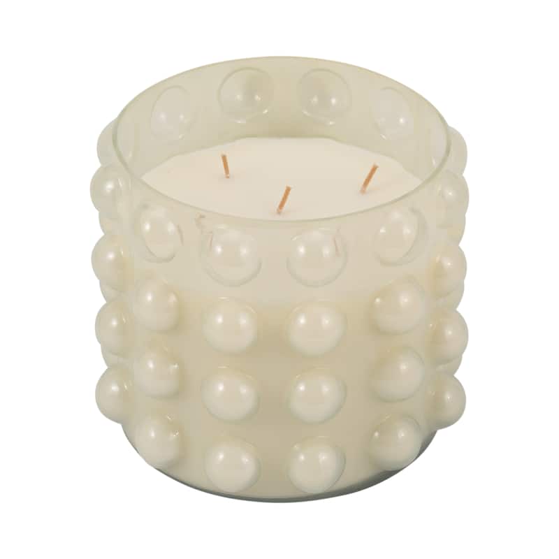Sagebrook Home Artisan Glass 9" 81 Oz Bubble Candle Holder, Perfect Accessory for Stylish Decor Enthusiasts. - 9" x 9" x 7"