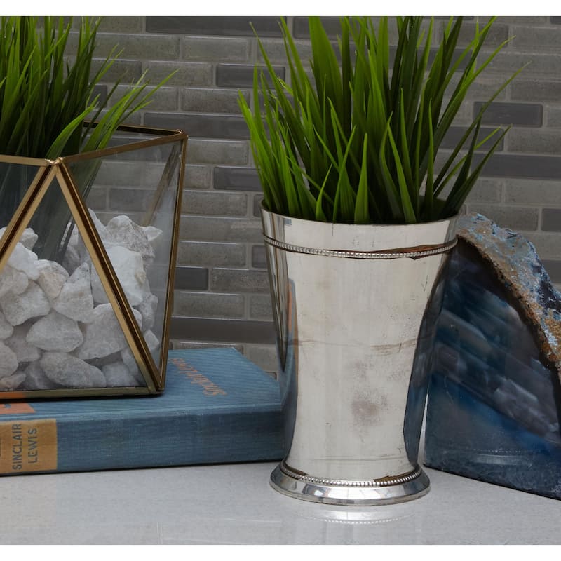 Brass Metal Vase - Cream - Roche River Decor