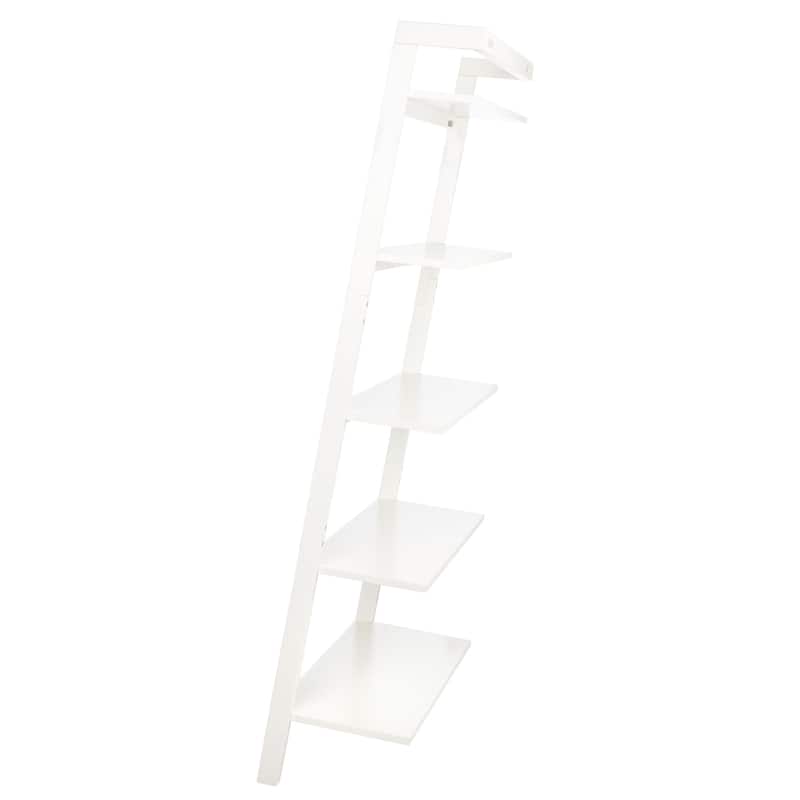SAFAVIEH Babs 5-Tier Leaning Etagere Bookcase - 31.5" W x 11" L x 72.4" H - 31Wx11Dx72H