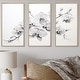 preview thumbnail 11 of 11, Designart "Black And White Orchid Tranquility II" Orchids Framed Art Set of 3 - Traditional Black Wall Art Set 3 Pieces 36 in. W x 28 in. H - 3 Panels - Brown