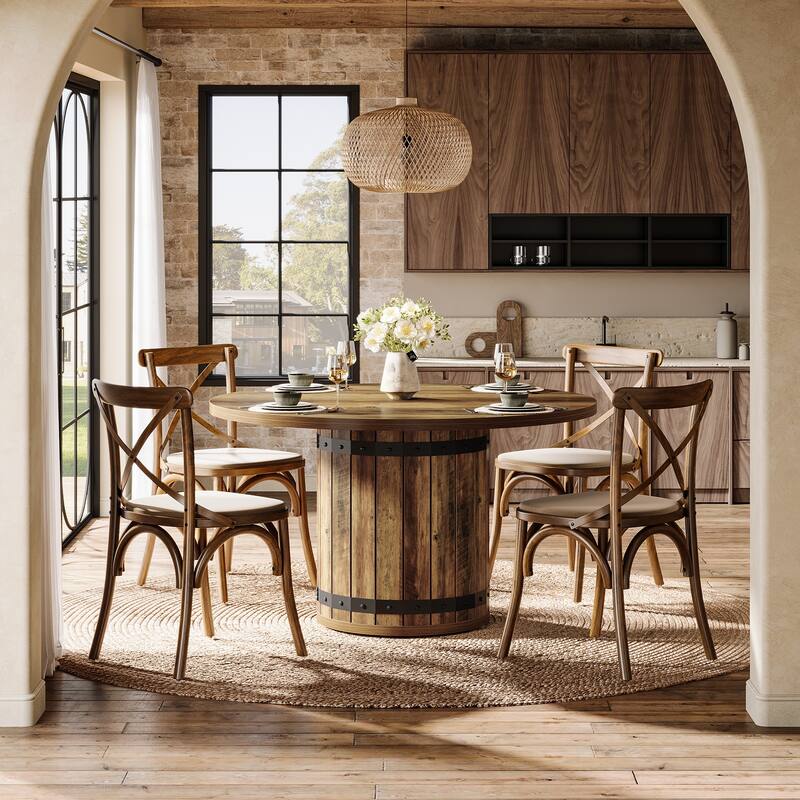 Farmhouse Dining Table, Kitchen Table, Living Room Accent Dining Table