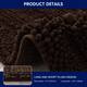 Subrtex Non-slip Bathroom Rug Chenille Soft Striped Plush Bath Mat