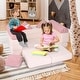 preview thumbnail 22 of 28, Costway Kids Modular Play Couch Play Set with Suede Fabric Cover - See Details