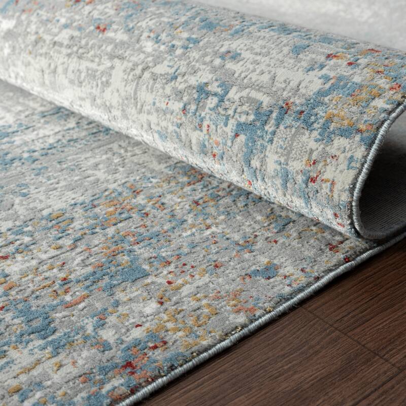 Dalton Sterling/Multi Abstract Area Rug