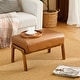 preview thumbnail 3 of 50, Glitzhome 24.5"W Leatherette Accent Stool With Walnut Rubberwood Legs