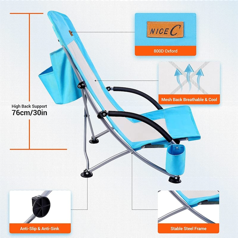 High Back Folding Beach Chair