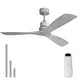 preview thumbnail 77 of 86, Sofucor 48/52 Inch Ceiling Fan with Light, Solid Wood Blades for Living Room, Bedroom,Smart Optional 52"-Remote Control-Non-light - Silver with Gray Solid wood Blades