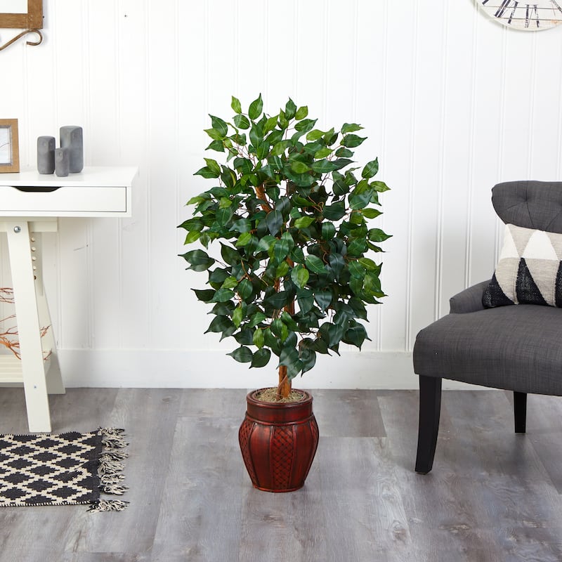44-inch Ficus Tree and Decorative Planter