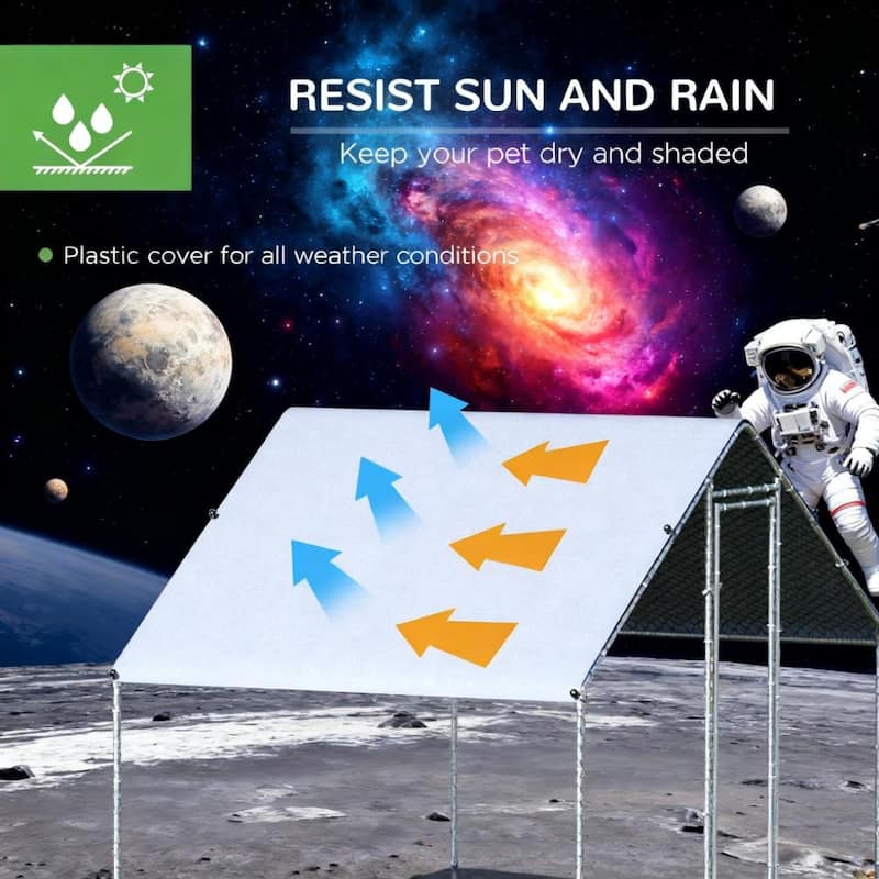 9.8' x 26.2' x 6.6' Chicken Coop Metal Chicken Run