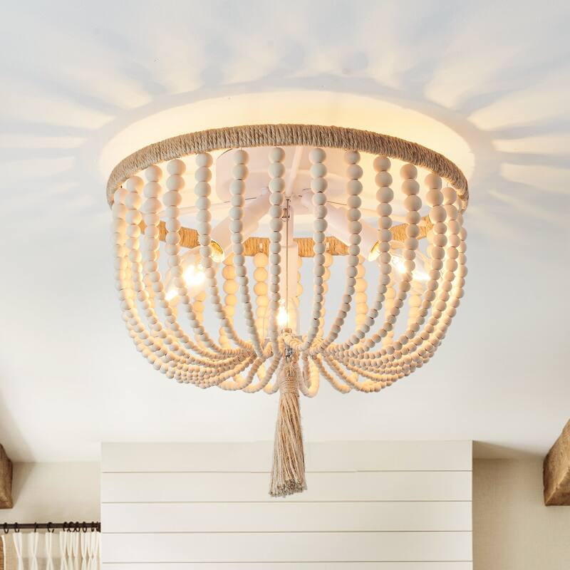 OYIPRO 3 - Light 12'' Bohemia Beaded Flush Mount Light Fixtures