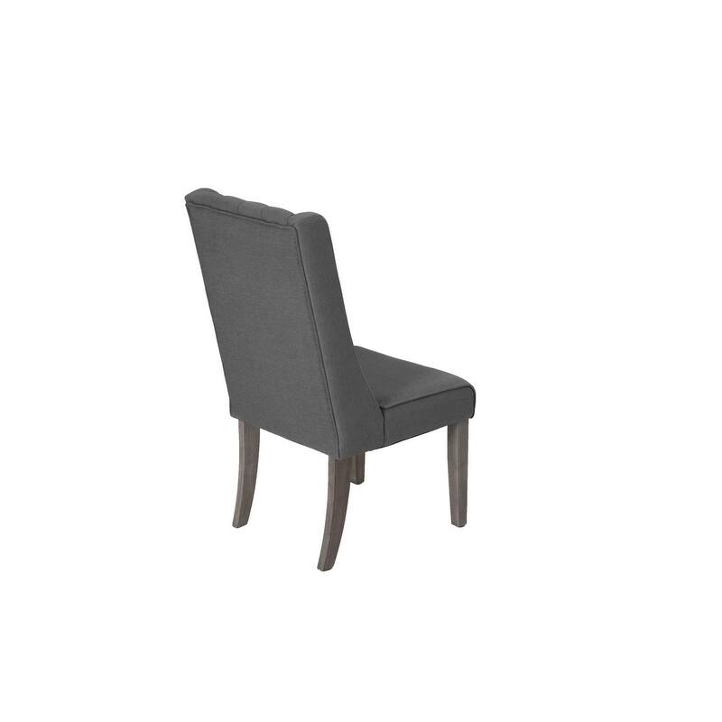 Best Quality Furniture Linen Dining Side Chair (Set of 2)