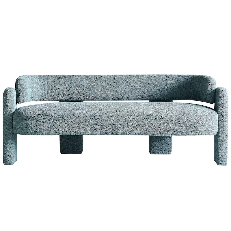 Stylish Boucle Sofa with High-Density Foam & Easy Assembly - 700 lbs Capacity