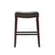 preview thumbnail 7 of 18, Kimi Contemporary Upholstered Saddle Barstool with Nailhead Trim (Set of 2) by Christopher Knight Home