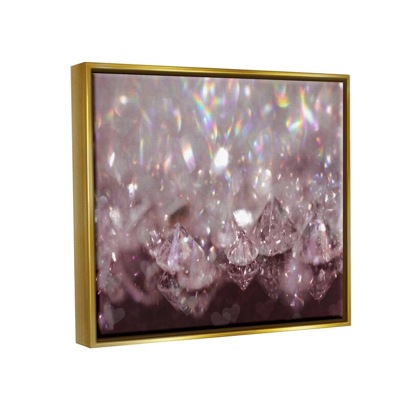 Stupell Dazzling Bling Gems Luxury Fashion Glam Jewels Floater Frame, Design by Daphne Polselli