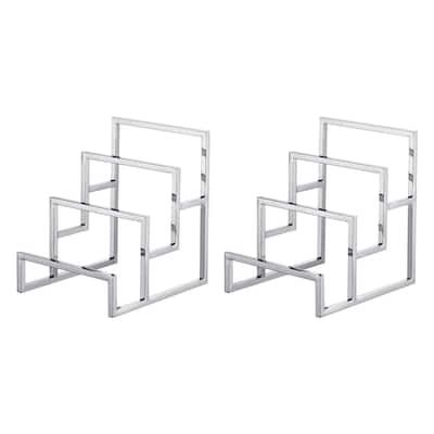 Clutch Purse Display Stand 3 Layer Wallet Rack Metal Clutch Riser 2Pcs