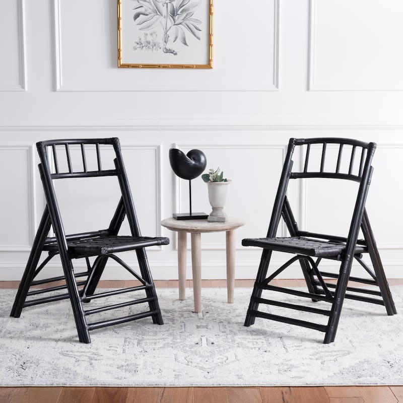 SAFAVIEH Home Maja Rattan Folding Accent Chair - 19Wx28Dx35H