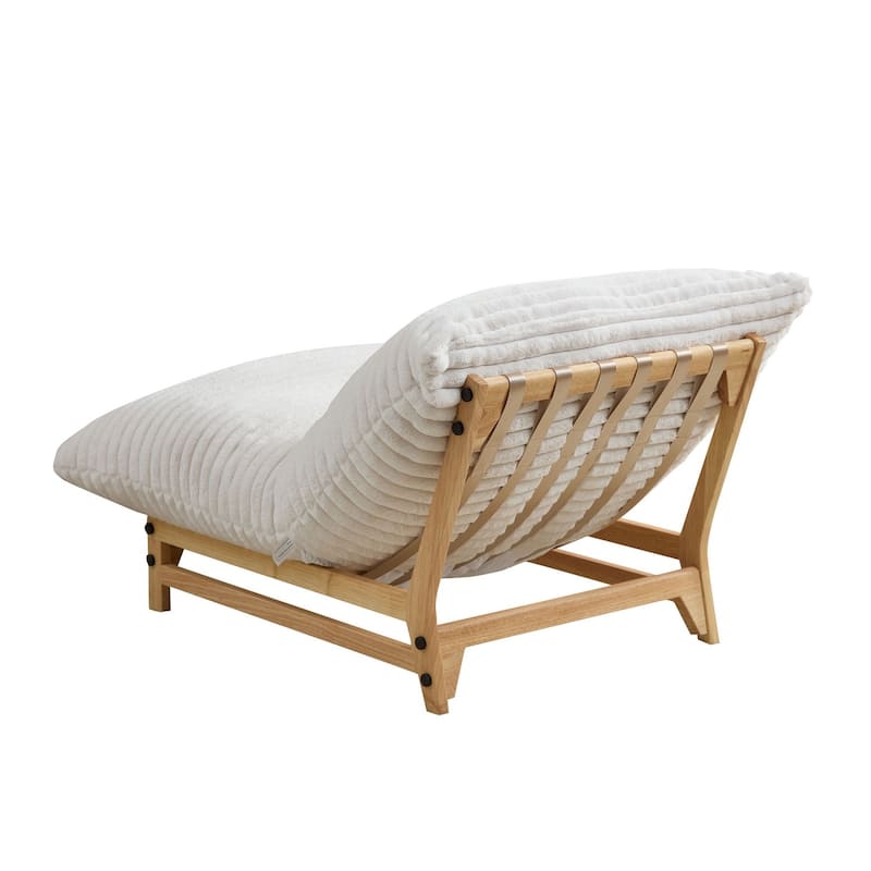 Single Seat Armless Corduroy Lazy Sofa With Backrest