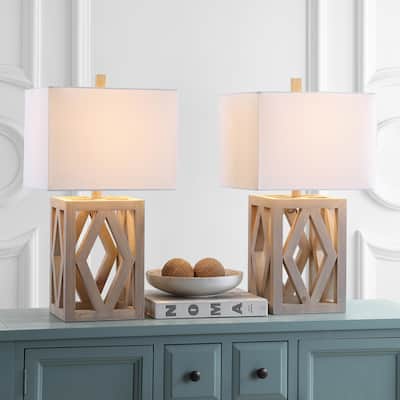 SAFAVIEH Lighting 25-inch Turner LED Table Lamp (Set of 2) - 13"W x 13"D x 25"H