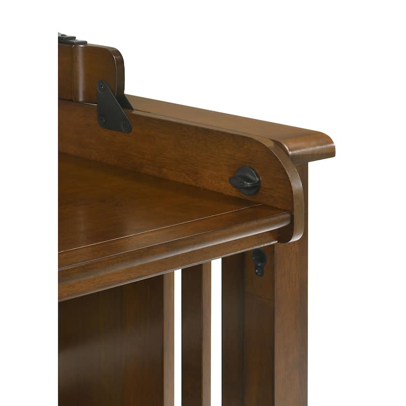 Artisan Desk Bed with USB Ports and AC Outlet, Black Walnut
