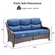 preview thumbnail 49 of 101, Outdoor Sofa with 6-Inch Thick Cushions Furniture for Porch