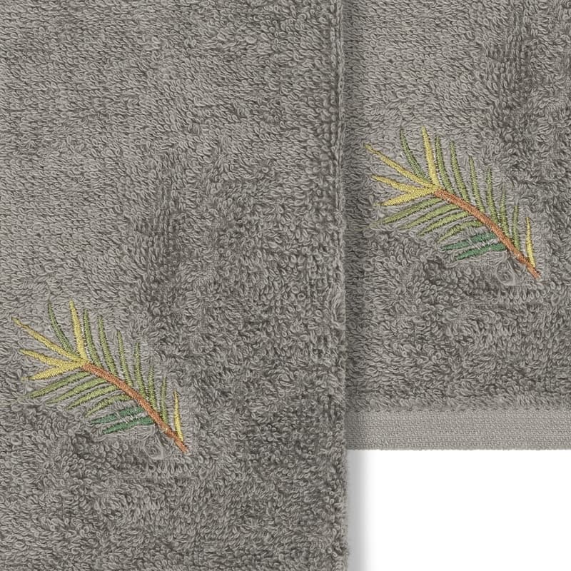 Authentic Hotel and Spa 100% Turkish Cotton Pierre 2PC Embellished Washcloth Set