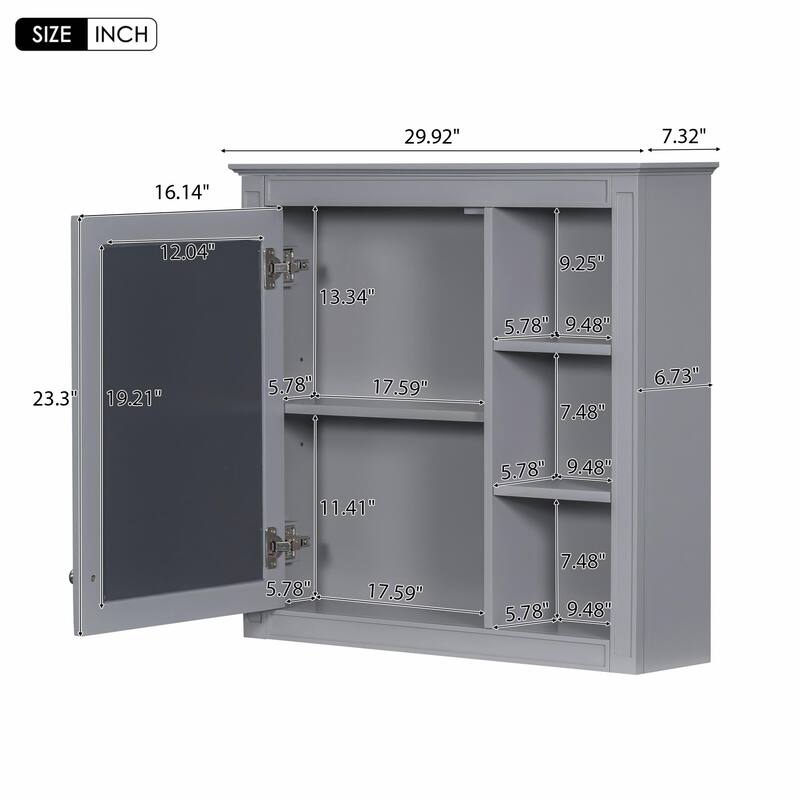 30'' Bathroom Vanity Set with Mirror Cabinet