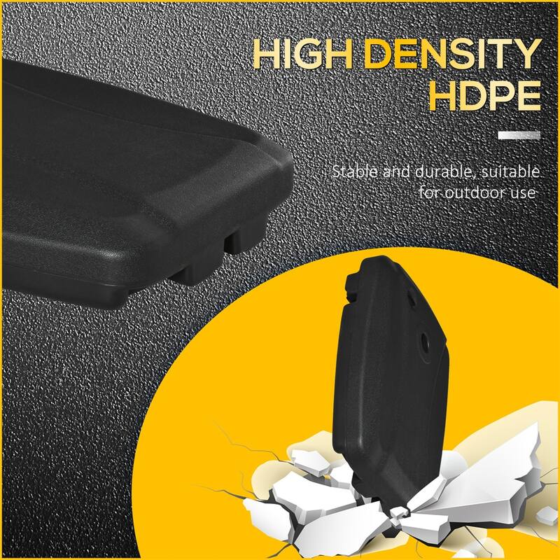 Heavy Duty Cantilever Umbrella Base Black HDPE Fillable Outdoor Patio Poolside Mobile Stand with Wheels