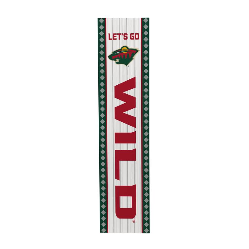 47" Double Sided Seasonal Porch Leaner, Minnesota Wild - 47" x 11.25"