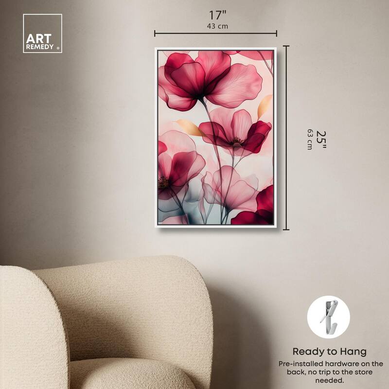 Chiffon Cherry Charm Canvas by Art Remedy