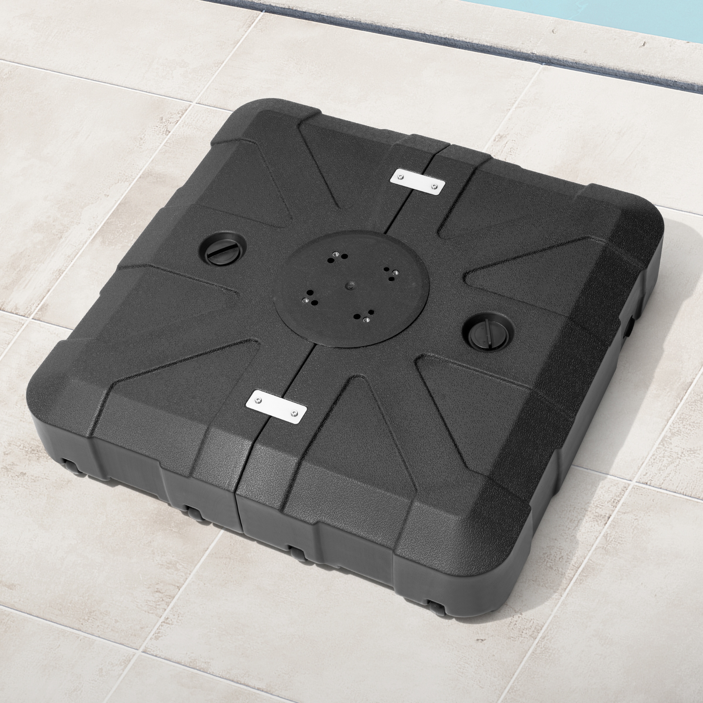 Heavy Duty 350 lbs Sand Water Fillable Patio Offset Cantilever Umbrella Base with Wheels