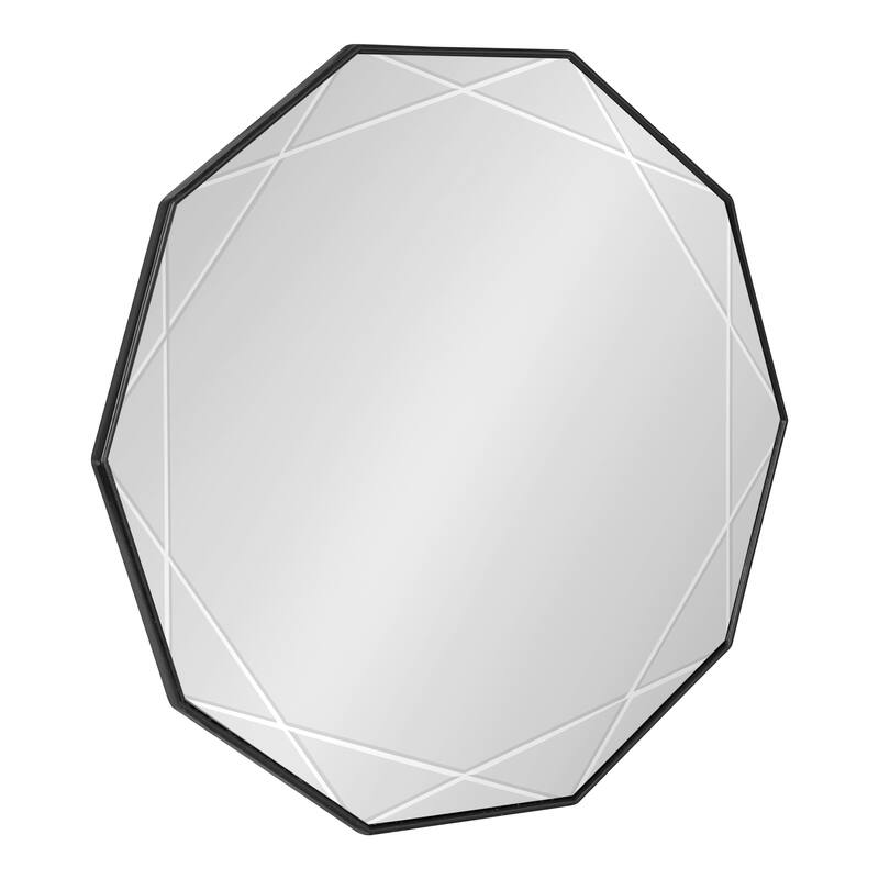 Kate and Laurel Deka Geometric Starburst Mirror - 25x26 - Black
