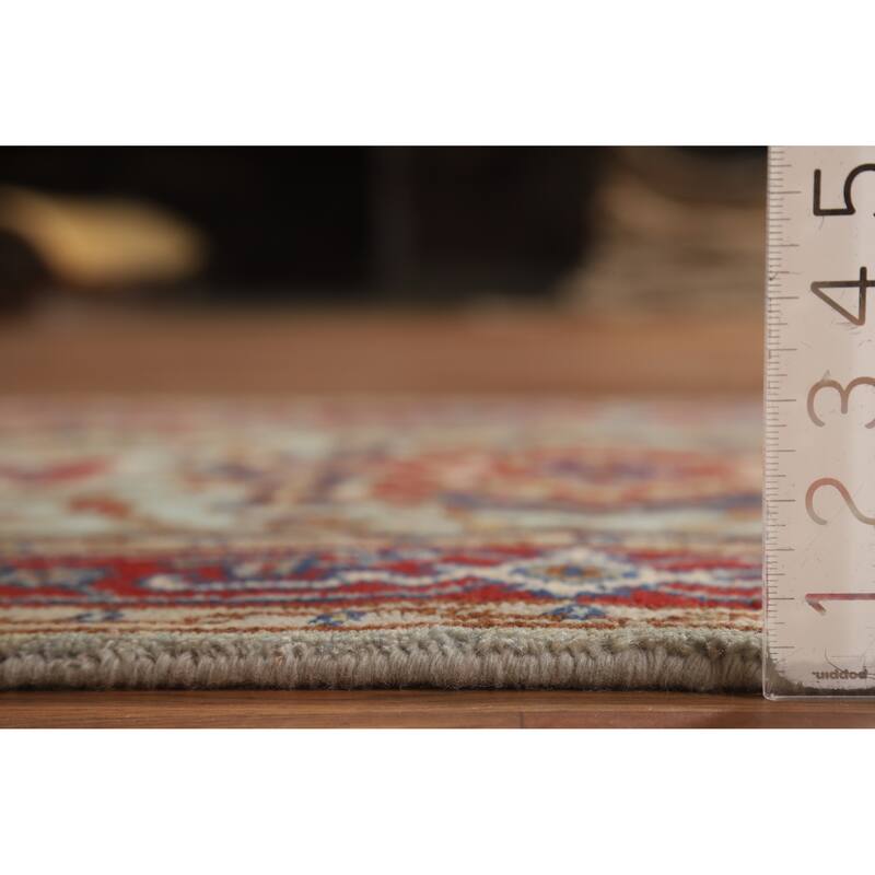 Hand Knotted Oriental 100% Wool Carpet Traditional Medallion Navy Blue & Blues Heriz (serapi) Area Rug - 5' 1'' X 3' 1''