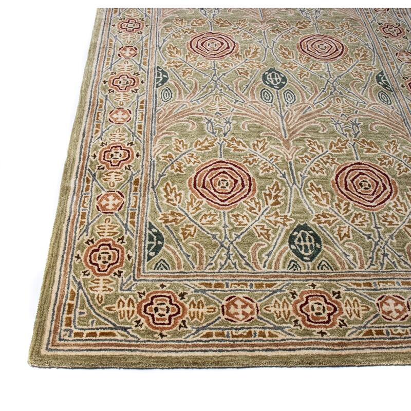 Bashian Hastings Light Green Transitional Area Rug