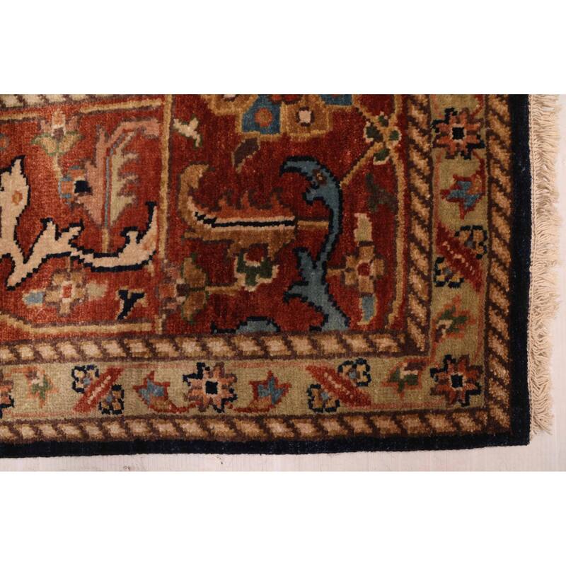 ECARPETGALLERY Hand-knotted Jules Sultane Dark Navy Wool Rug - 9'10 x 13'10