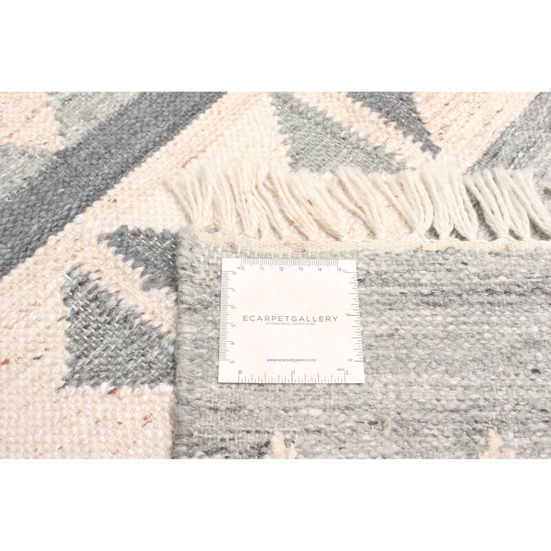 ECARPETGALLERY Flat-Weave Ankara FW Dark Grey Wool Kilim - 5'0 x 8'1