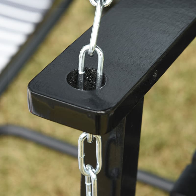 2-Seater Hanging Porch Swing Outdoor Patio Swing Chair Seat