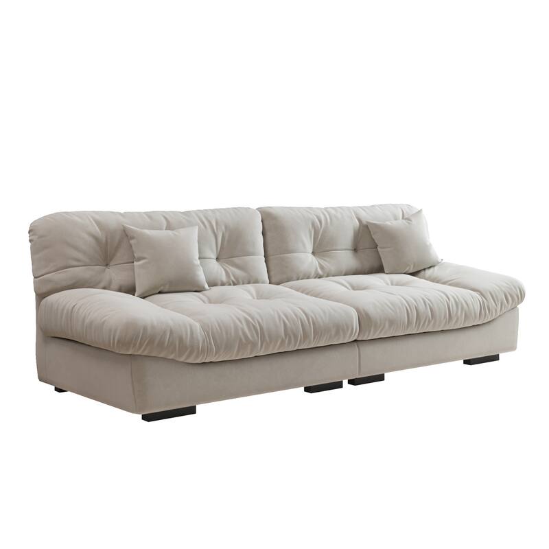 105'' Minimalism Cloud Sofa Loveseat with Two Pillow