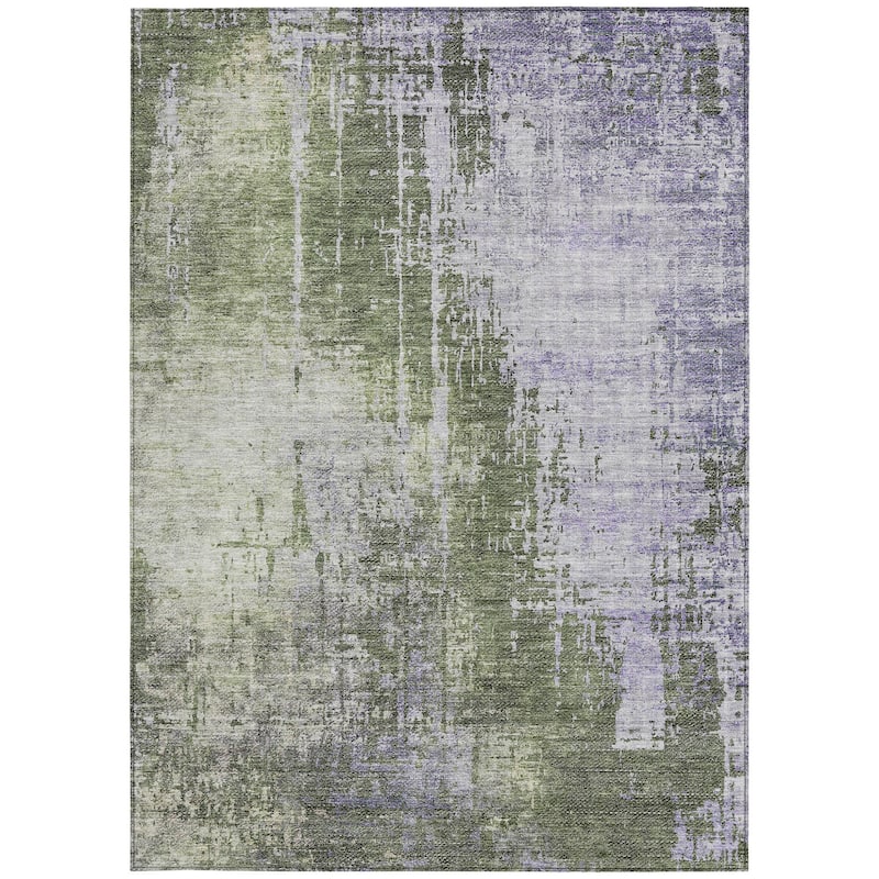 HomeRoots Abstract Transitional Rectangle Outdoor Rug