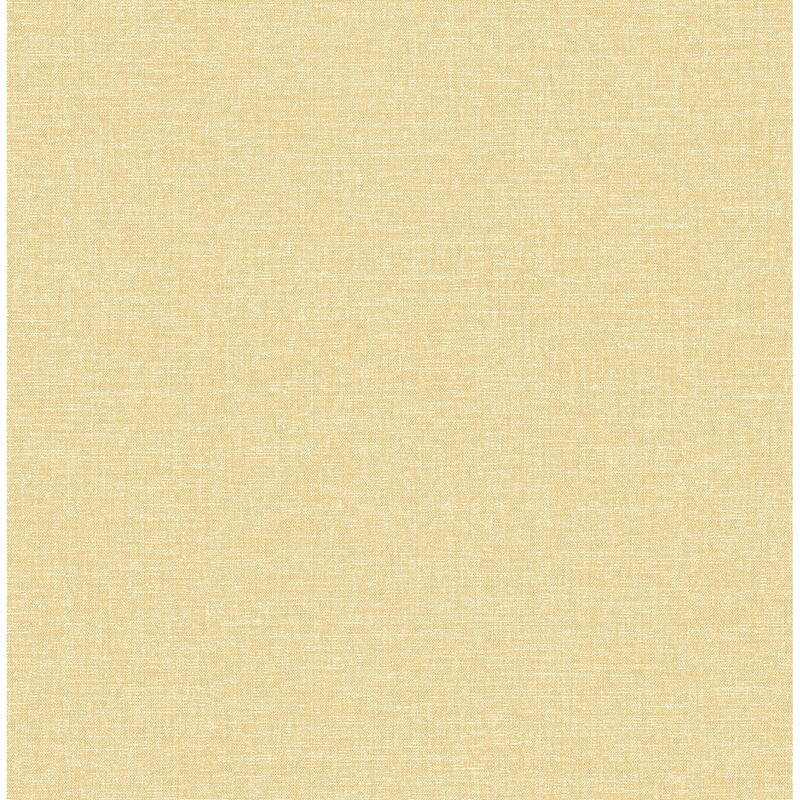 Brewster Glen Mustard Linen Wallpaper