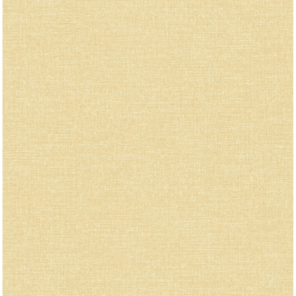 Brewster Glen Mustard Linen Wallpaper
