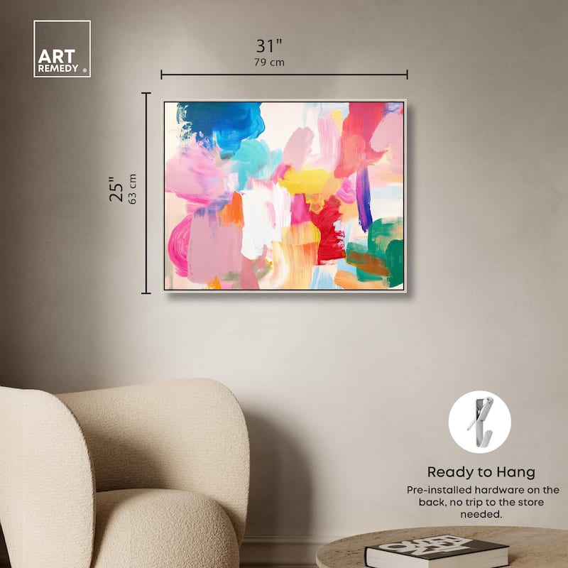 Pastel Riot II Colorful Canvas by Art Remedy